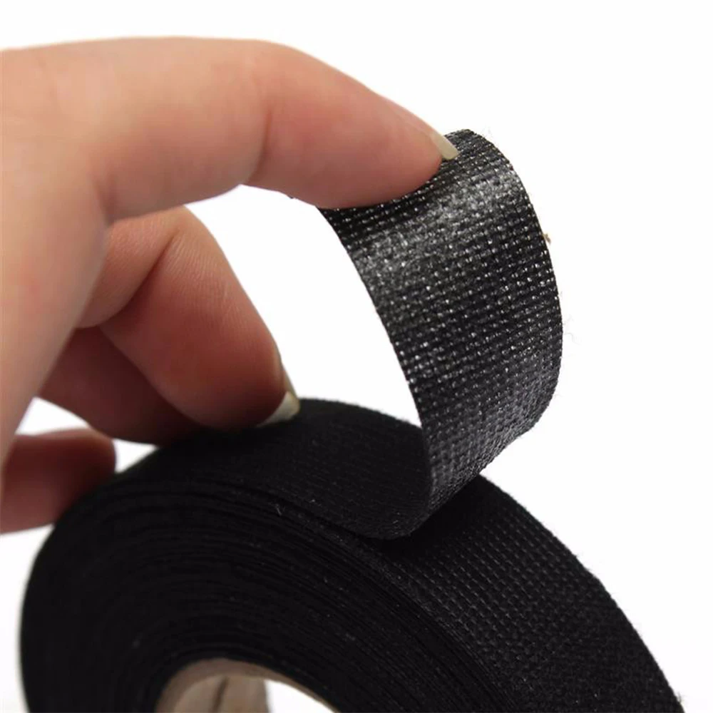 

19mmX25m Multi Purpose Car Flannel Fabric Wiring Harness Tapes Self Adhesive Anti Squeak Rattle Felt Automotive Wiring Tape
