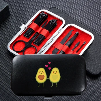 

Avocado Cactus 7pcs Portable Manicure Nail Clipper Sets Travel Stainless Steel Trimmer Clippers Cutter Scissors Accessories Tool