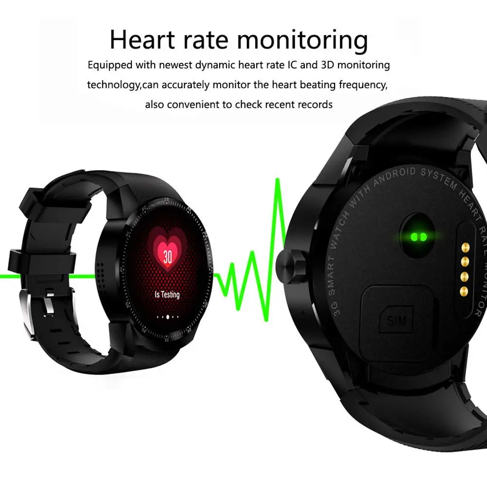 K98H GPS Smart Watch Men 3G SIM Bluetooth Wristwatch Heart Rate Monitor Fitness Tracker 1.3 Inch Sport Smartwatch