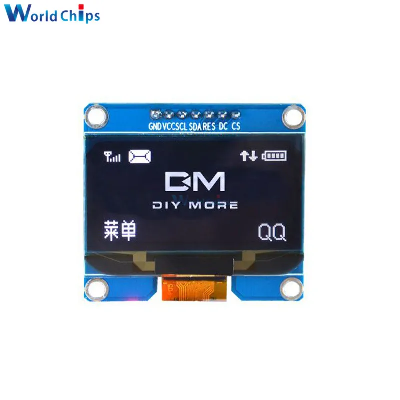 SSD1309 7PIN White 1,54 дюймов PM 5PIN/7PIN Белый Синий Желтый oled-модуль IIC I2C интерфейс 128x64 экран дисплея SSD1309 SPD0301 Драйвер IC 3,3-5 В - Цвет: SSD1309 7PIN White