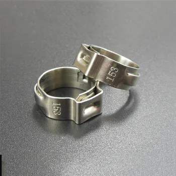 

Free shipping Pipe Clamp High Quality 50 PCS Stainless Steel 304 Single Ear Hose Clamps Assortment Kit Single