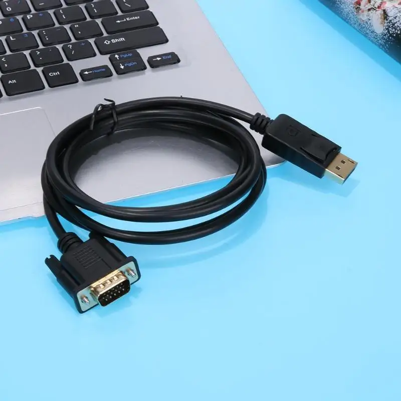 1,8 м Thunderbolt Дисплей Порт DP к VGA Мужской адаптер конвертер кабель