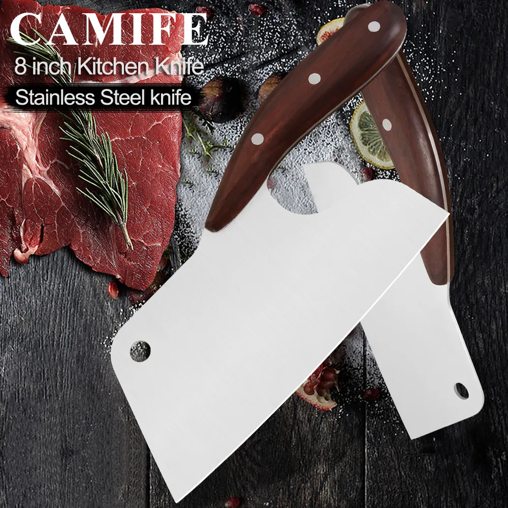 Кухонный нож столовые приборы из нержавеющей стали полностью Tang Chopper Кливер