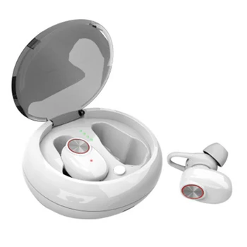 

V5 Bluetooth 5.0 Headset Mini Speaker TWS Sports Wireless Ultra Small Stereo 5.0 Binaural Stereo Wireless Headphones (White)