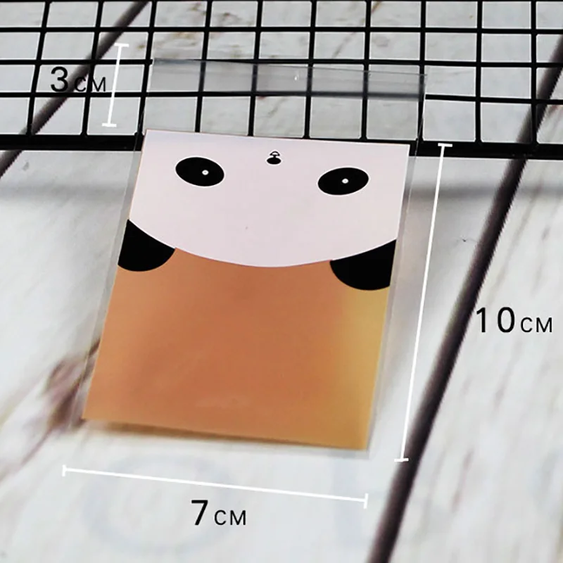 100 шт красочные чашки подарочные пакеты для сладостей клубника панда вечерние Goodie упаковка сувениры подарок торт прозрачная упаковка печенье - Цвет: panda