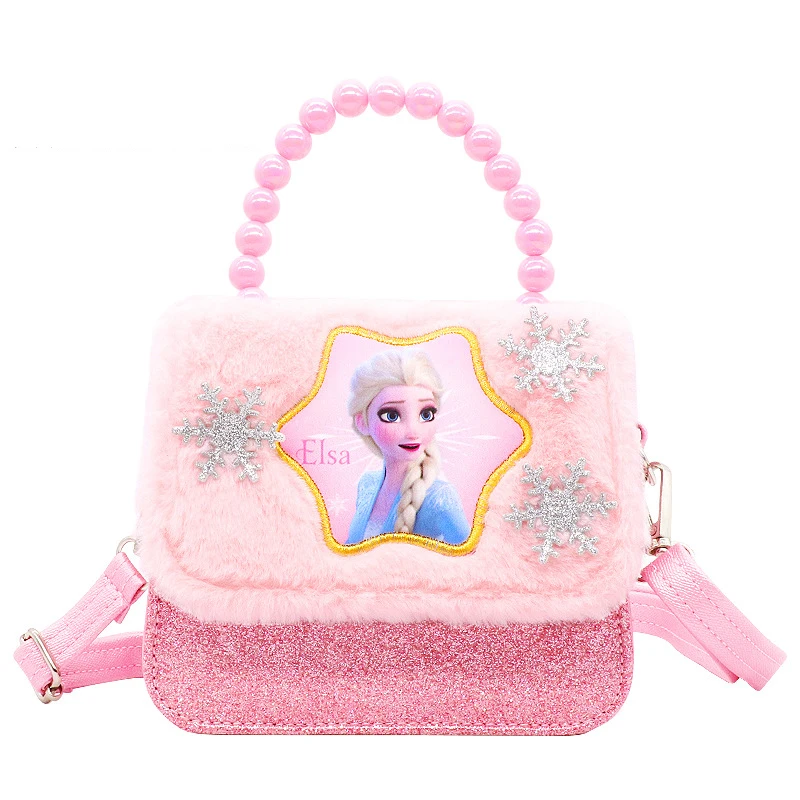 Disney Cartoon Frozen Girls Winter Fashion Handbags For Kids Brand Small Elsa Shoulder Bags Children Cute Crossbody Packages New
