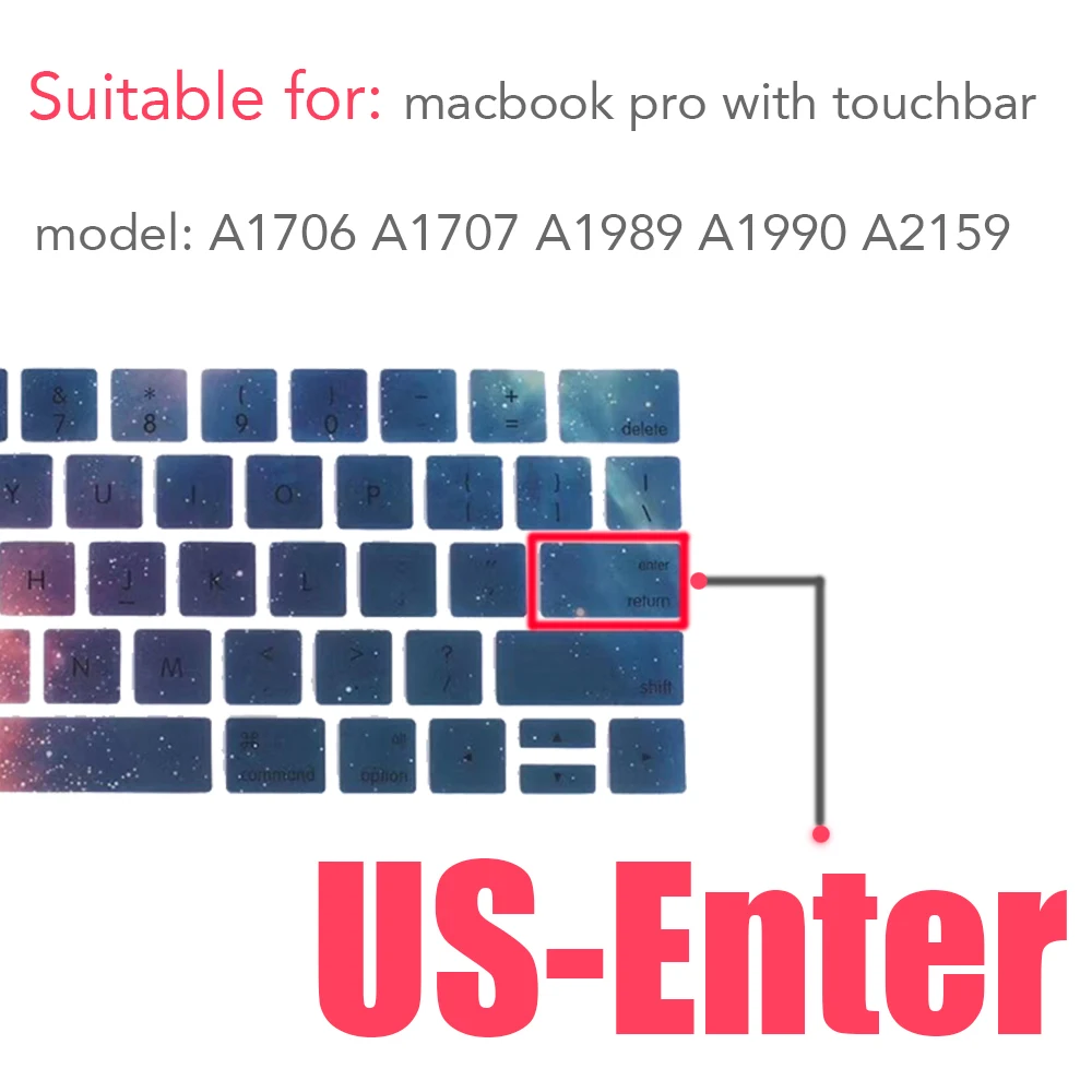 Аксессуары для ноутбука чехол для клавиатуры для macbook New pro1" 15" A2159 A1707 A1706 A1989 A1990 чехол для клавиатуры ноутбука защитная пленка
