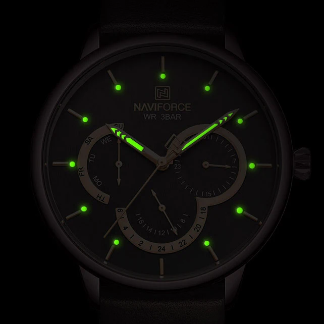 Мужские наручные часы naviforce Топ люксовый бренд водонепроницаемые 24 часа дата Кварцевые часы мужские кожаные спортивные наручные часы Relogio Masculino
