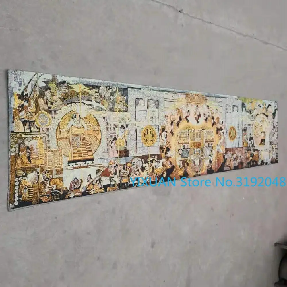 Тибетский Будда Nepal thangka портрет гобелен шелковая вышивка большой Таши делек