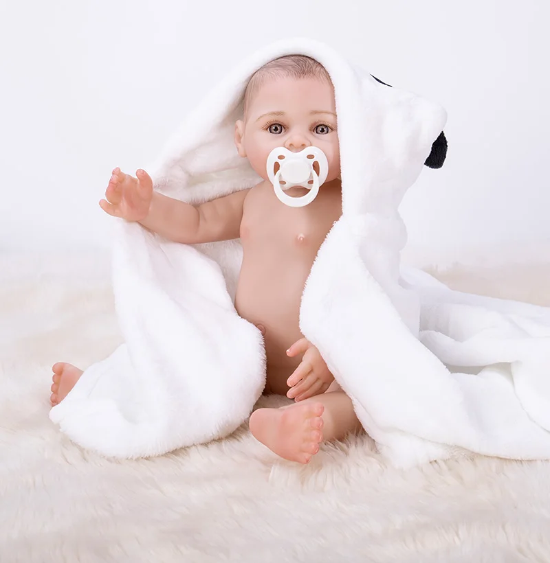 

43cm Silicone reborn baby doll toy like real 17inch soft body newborn babies doll Bebes reborn girls bonecas birthday gift