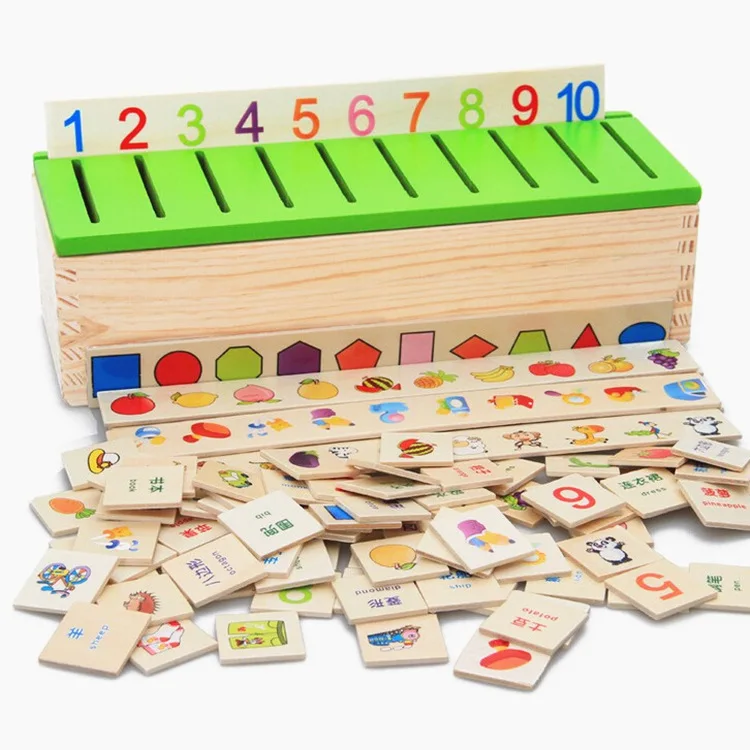 

2017 New Products Learning Shape Knowledge Compartmental shu zi he Montessori Wooden Educational Matching Toys Children'S Educat