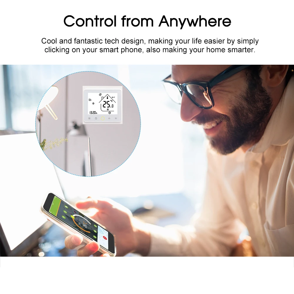 Термостат для нагрева воды умный WiFi цифровой контроль температуры ler Tuya/SmartLife