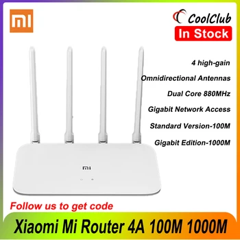 

In stock Xiaomi Mi Router 4A Gigabit Edition 100M 1000M High Gain 4 Antennas Network Extender APP Control