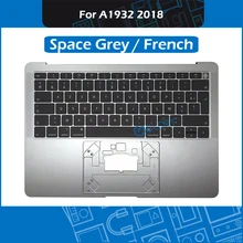Космический серый FR Французский макет A1932 Топ чехол для Macbook Air retina 1" A1932 Топ чехол Упор для рук с клавиатурой+ подсветкой