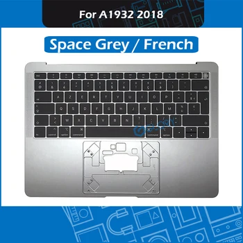 

New Space Grey FR French Layout A1932 Top Case for Macbook Air Retina 13" A1932 Topcase Palmrest w/ Keyboard + Backlight 2018
