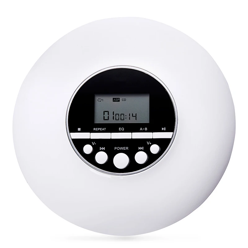 Portable CD Player Audio Music English Album Repeat Playback Anti-shock Ear Headphones MP3 LCD NEW