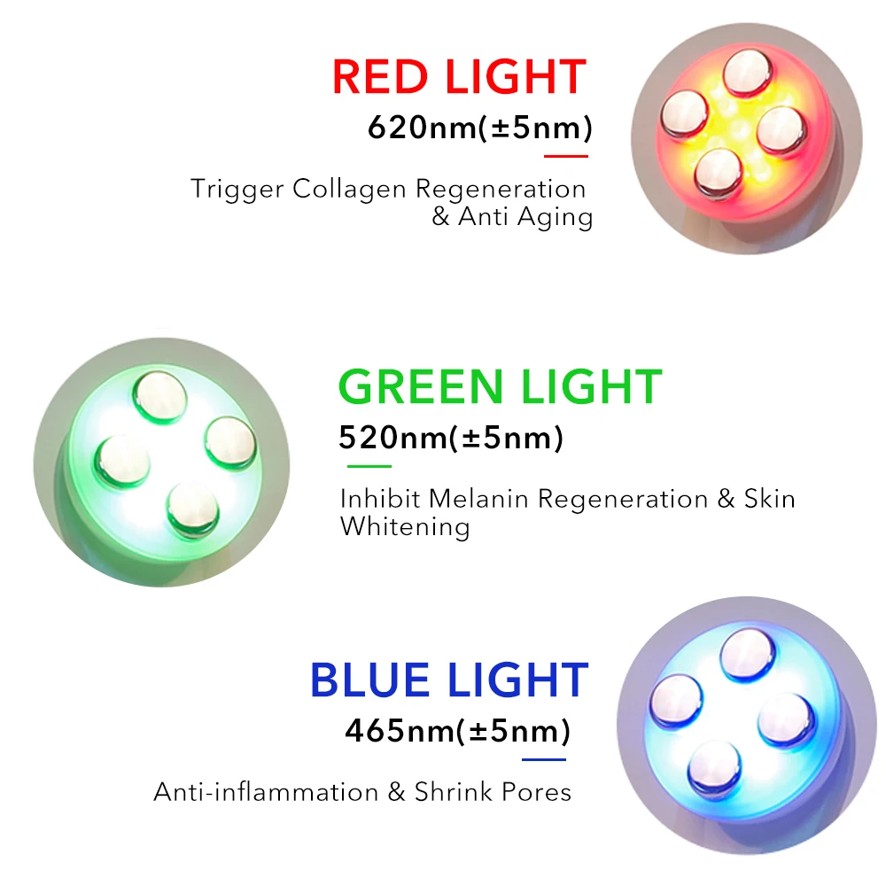  6 in 1 Face Led Photon Light Therapy RF Radio Frequency EMS Mesotherapy Microcurrent Ultrasonic Vib - 4000314270736