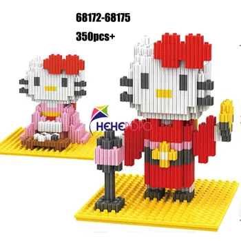 

240pcs+ 68176-68177 Cute Hello Cat Block Model Middle Bricks Building Block KR Style Educational Toy Easy for Kids Assemble