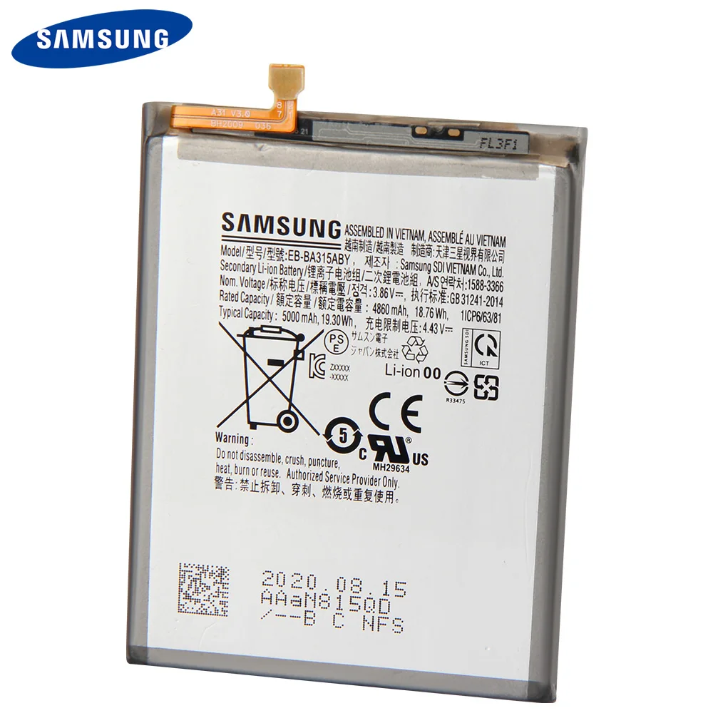 Original Samsung Battery Eb-ba315aby For Samsung Galaxy A31 2020 Edition  A32 Genuine Replacement Authentic Battery 5000mah Ce - Mobile Phone  Batteries - AliExpress