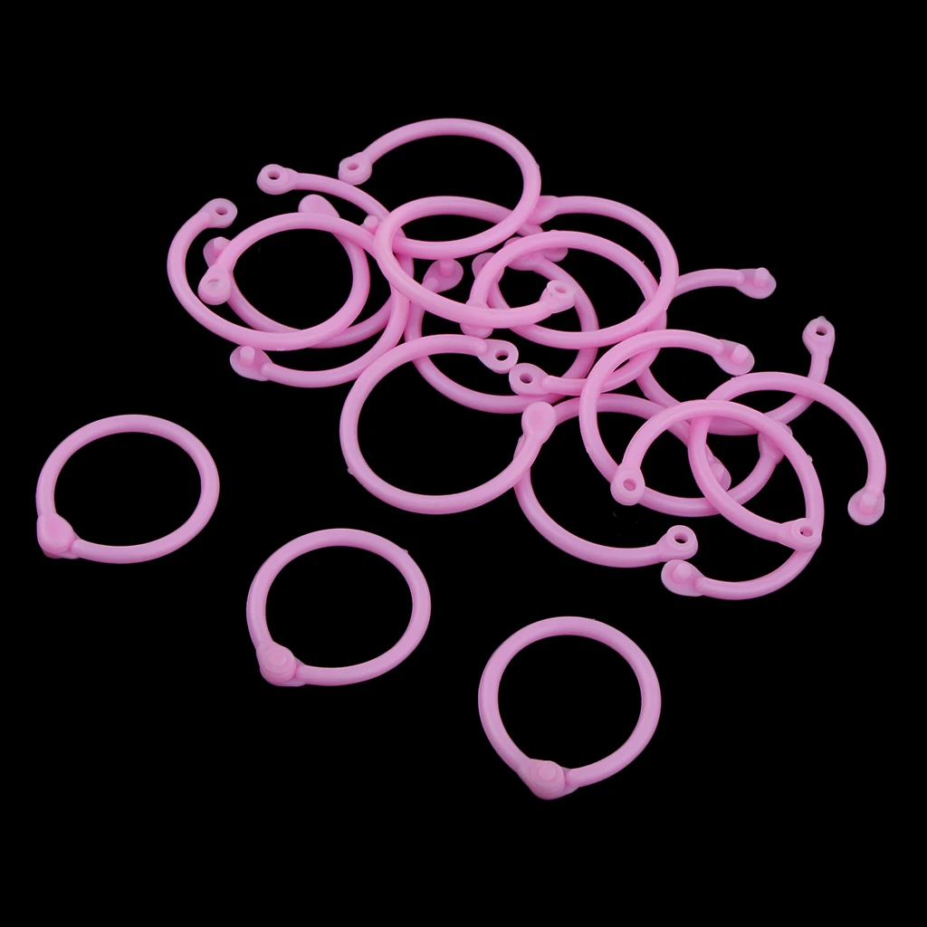 16 Pieces Openable Book Rings Circles Loose Leaf Binding Rings For DIY Crafts,Office Home Stationery Accessory Snap Clip Rings