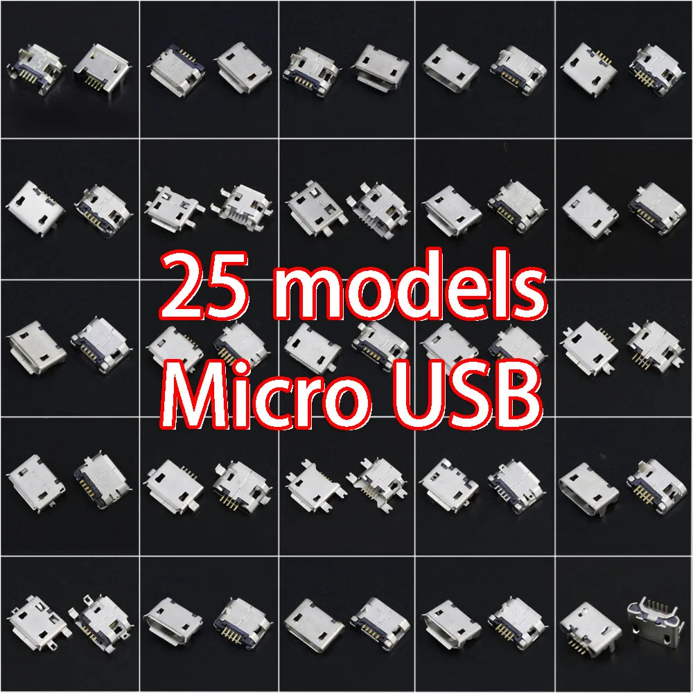 

YuXi 25Models Micro USB For Lenovo/LG/Samsung/Gionee/netbook/Sony/Moto ect Charger USB Charging Port Dock Connector Socket