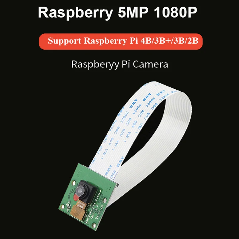 Raspberry Pi 4 Модель B модуль камеры 1080p 720p Мини-камера 5MP веб-камера видеокамера совместима с Raspberry Pi 4B 3B 3B+ 2B