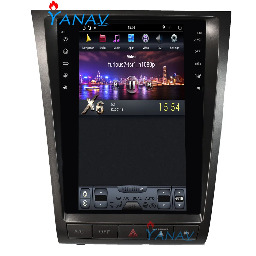 -렉서스 GS300 GS350 GS430 안드로이드 터치 수직 화면 테슬라 스타일 DVD carplay 탐색 자동차 GPS 라디오 멀티미디어 플레이어