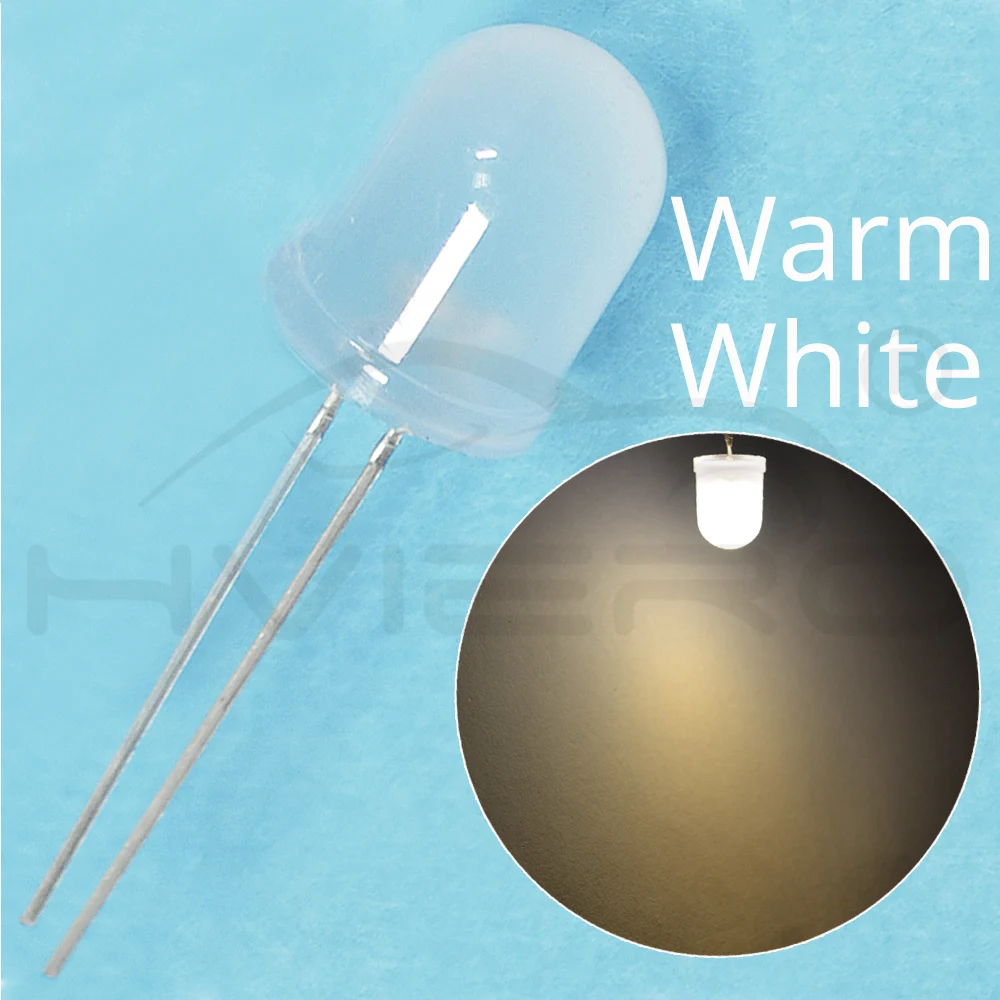 Hviero White Red Green Blue Yellow 10mm Diode Lamp Ultra Bright Diffused 5-6V 8000MCD 1.9~3.4V Emitting diodes LED Bulb Light