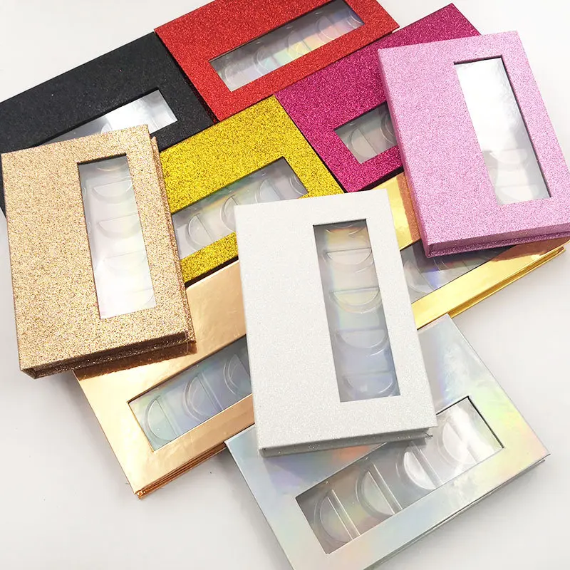 

Mink Lashes packaging Eyelash box Wholesale Lash Book 5 Pairs Faux EyeLashes Book