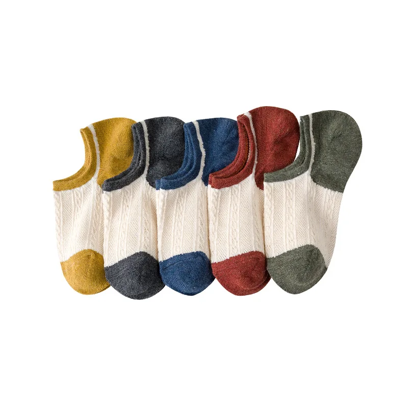 

Spring Summer Paragraph Sock Solid Color Stealth Female Cotton Mesh Breathable No Ball Simple Multiple Colour