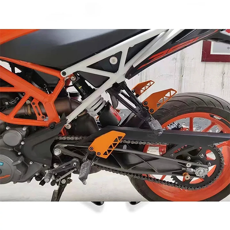 Motorbike Duke 250 390 Front Rear Foot Step Side Guard Wing Cover Protector CNC Aluminum Parts (8)