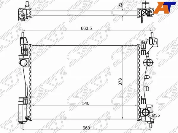 Радиатор OPEL CORSA D 1.0/1.2/1.4/1.6 2007- SAT SG-OP0008 | Автомобили и мотоциклы