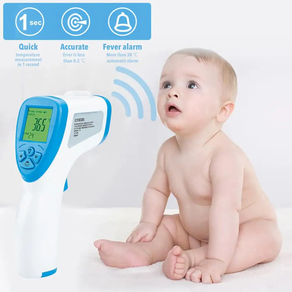 

In Stock Digital Electronic Thermometer Non-contact Infrared Human Forehead Thermometer With LCD Display
