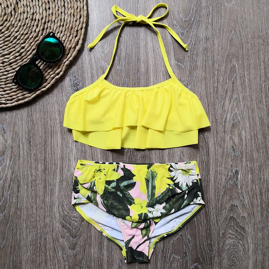 high waisted bathing suits for kids