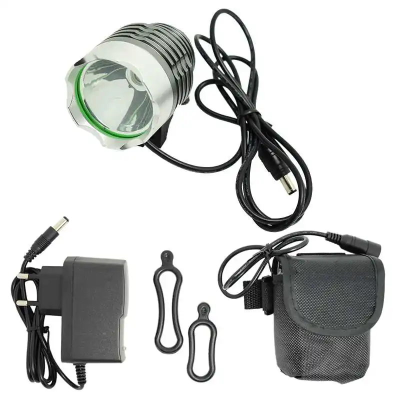 Waterproof XM-L T6 LED Bicycle Front Light Lamp Headlight 1800lm Cycling Headlamp+ 18650 Battery Pack+ Charger+ Headband