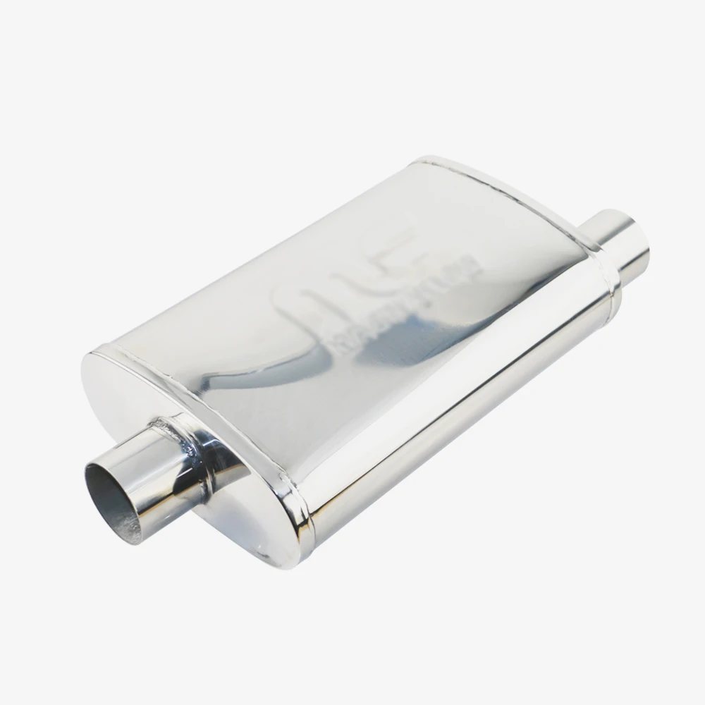 JZZ TURBO MUFFLER ID:2.5&quot OD:2.5&quot Length:19.5&quot Polished Universal Racing Performance Car Exhaust Muffler | Автомобили и