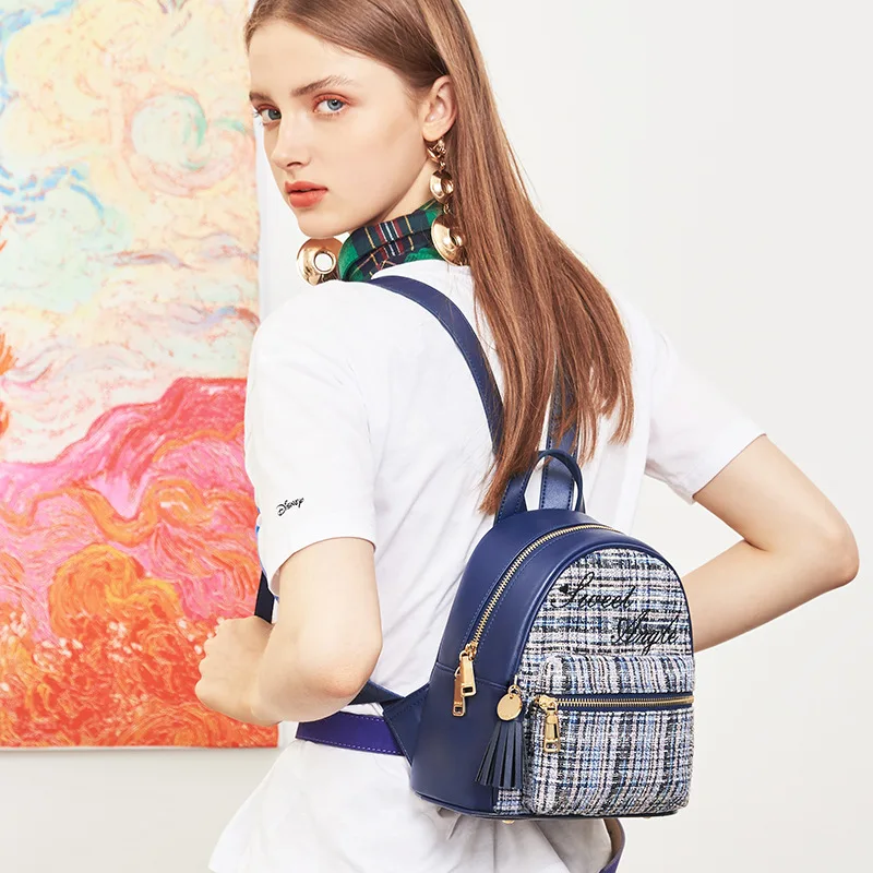 

New York Orchid Small Backpack Bag WOMEN'S Bag New Style 2019 Summer Students Versatile Large Capacity Travel Korean-style Backp