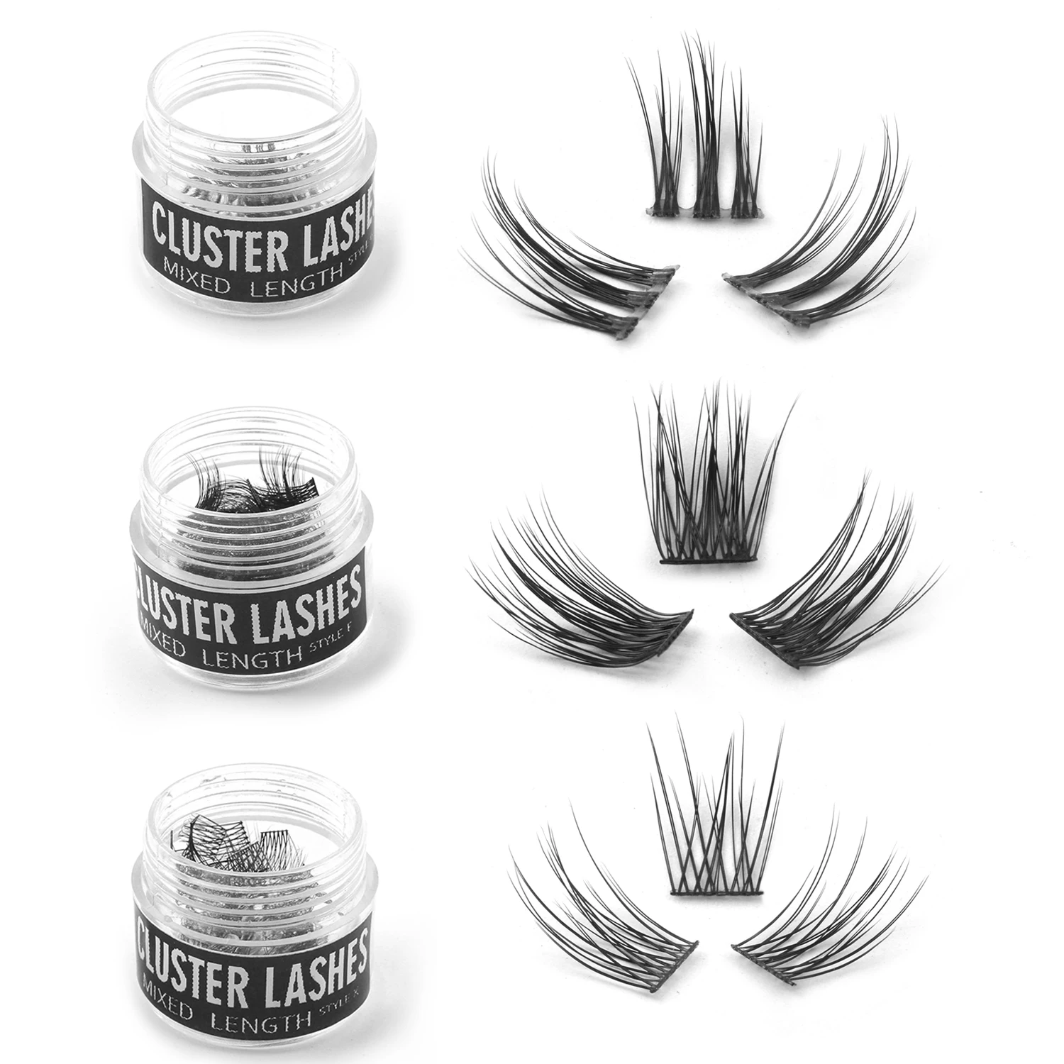 EASITENSION 40-50 Clusters Nesura Eyelash ресницы пучковые ресницы пучки ресницы ласточкин хвост