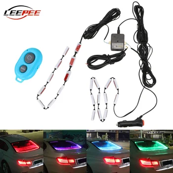 

LEEPEE Atmosphere Lamps Car RGB Auto LED Light Strip Sound Music Control Decorative Warning Interior Lights Universal Anti fog