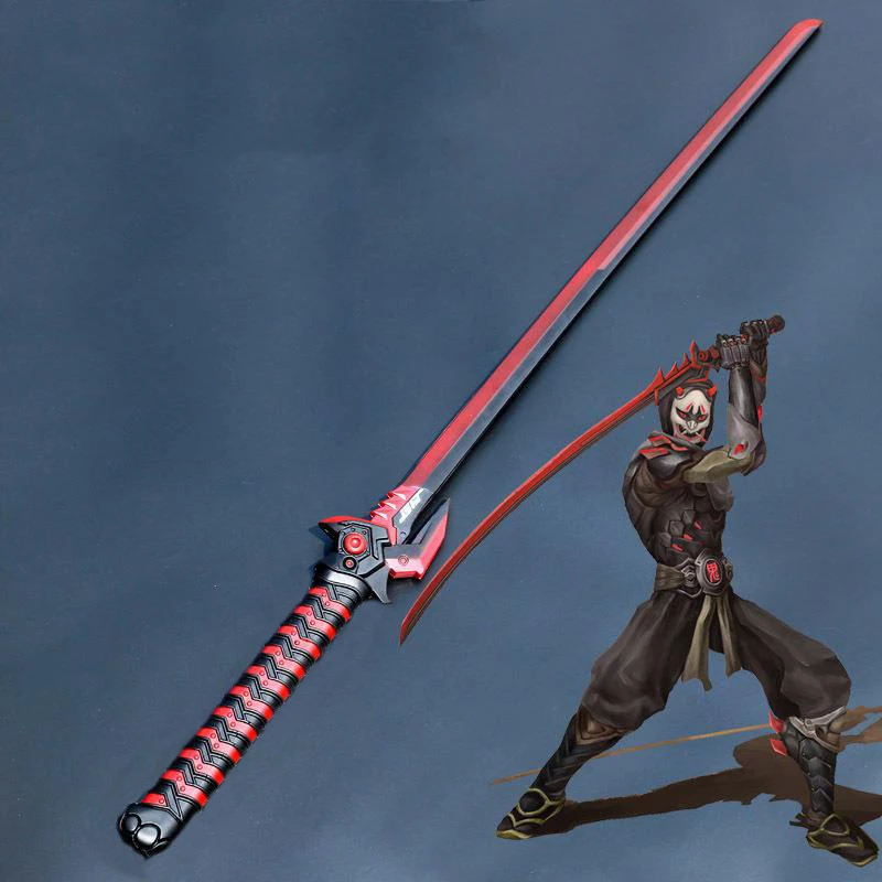 Arma de Espada de Espuma do Plutônio Brinquedo para Adolescente Brinquedos Anime Jogos Cosplay Genji Faca Nihontou Samurai Espada Katana Ninja pu Prop 2 High Quality Brinquedos e hobbies