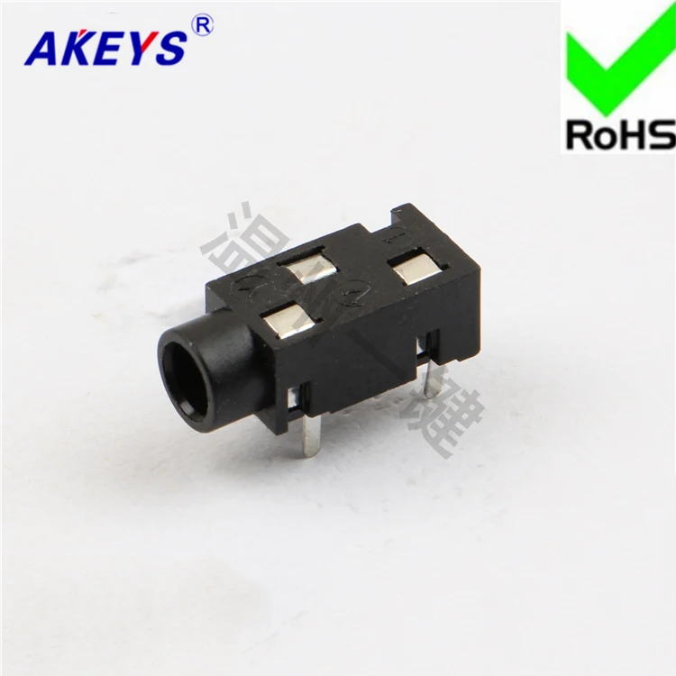 

15 PCS PJ-320 Power socket 3.5 Headphone socket 3 foot pin 2 fixed foot <UNK> 3.5 MM socket pair insert mother