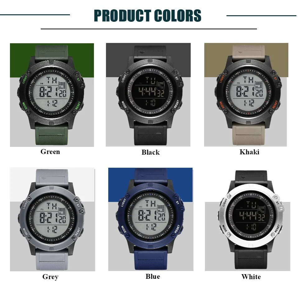 Ohsen цифровой бренд lcd красные мужские часы для мальчиков reloj hombre 50M Dive хаки силиконовый ремешок для спорта на открытом воздухе наручные часы мужские подарки