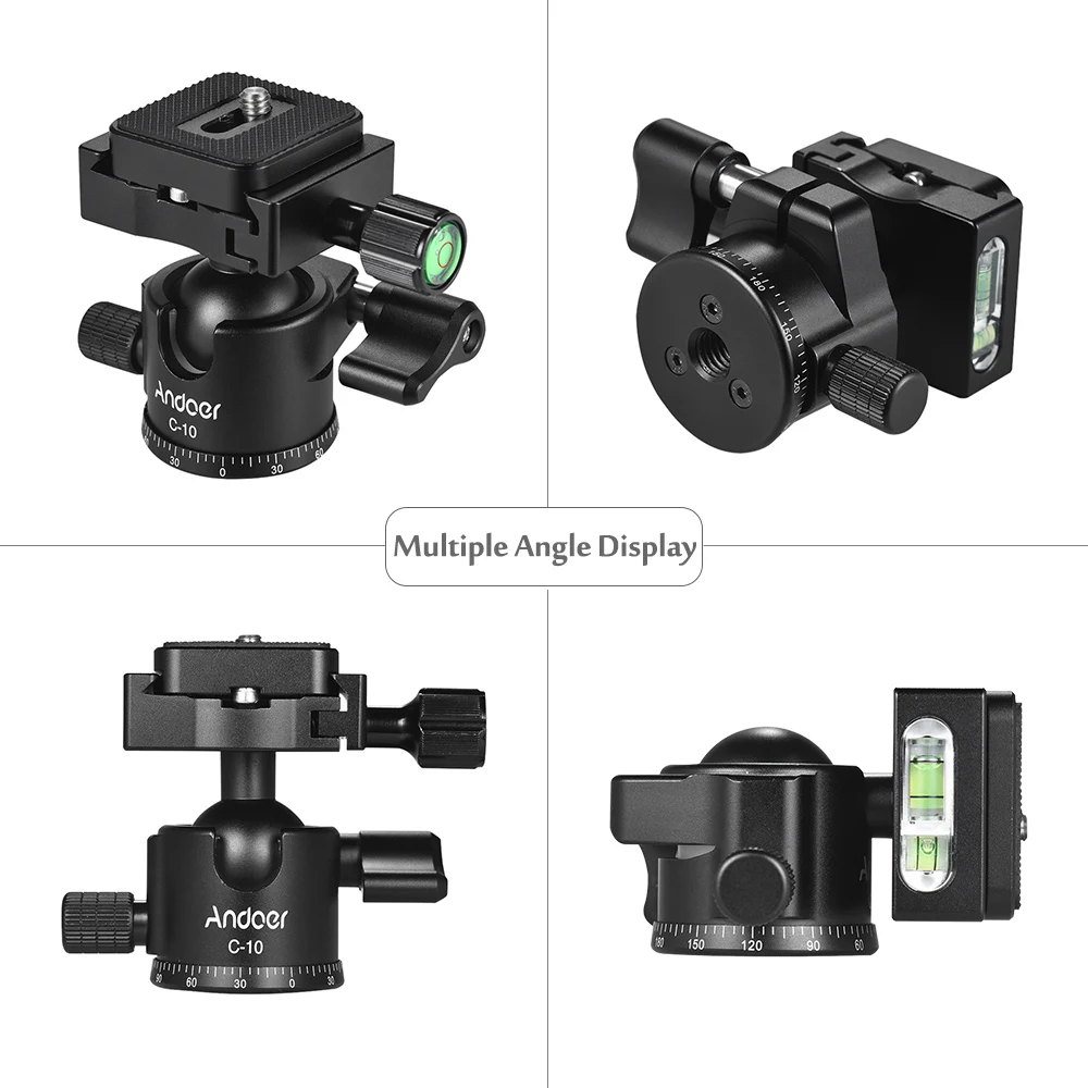 Andoer C-10 штатив из алюминиевого сплава для камеры с шаровой головкой для Canon Nikon sony DSLR камера мини шаровая Головка+ 1 шт. запасная быстросъемная пластина