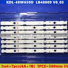 7 шт. светодиодный Подсветка лампы полосы Sony4" ТВ KDL-48W650D LB48009 V0_03 M30900 NS6S480DND02 LSY480WN02-301 KDL-48W653 LSY480HN02-F02