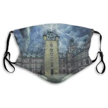 

Fantasy Aschaffenburg Washable Reusable Mask, Anti Dust Half Face Mouth Mask For Kids Teens Men Women With Adjustable Ear Loops