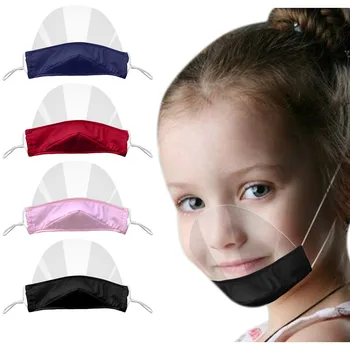 

Child 1/4 PC Face Masks Mini Shield Washable Reusable Washable Comfortable Mask Transparent Visual Mask Mouth Cover Mascarilla