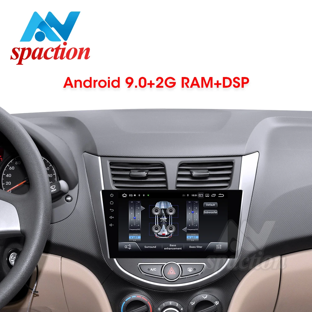 Автомобильный dvd плеер Anspaction Android 9 0 для Hyundai Solaris accent Verna i25 с gps навигацией радио