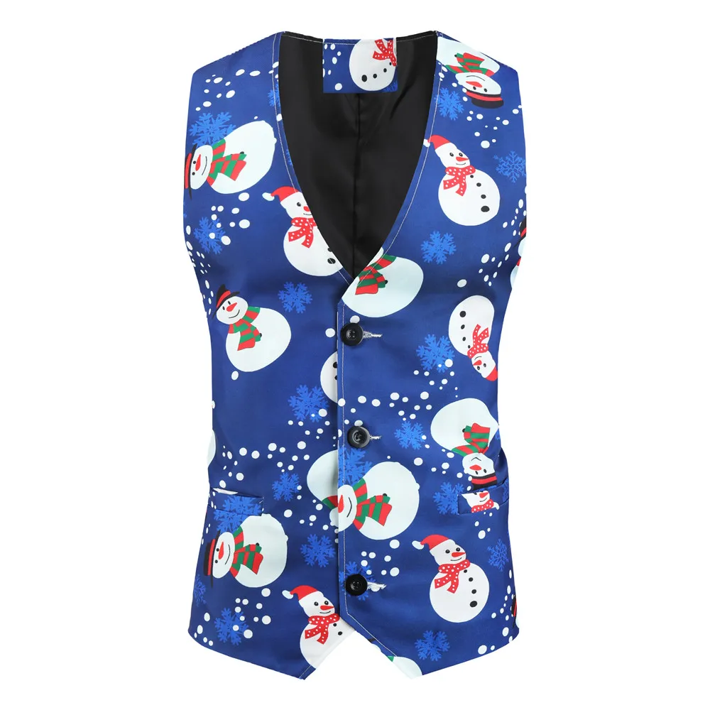 Fashion New men Suits Fashion Slim Fit Christmas pattern Printed Party Men's Single button Costume Homme Can be Single Sale