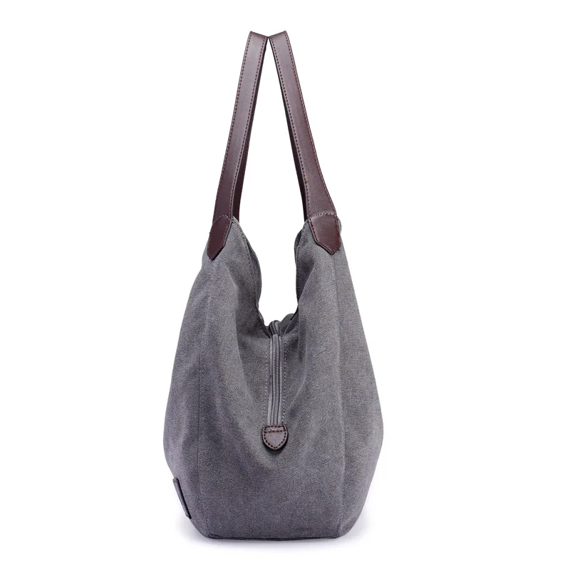 

Trend of Fashion Canvas Bag Women's Large Casual Lightweight Shoulder Bag Simple Versatile Handbag