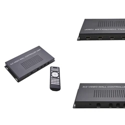 Contrôleur mural vidéo 2x2, Compatible HDMI, processeur vidéo rotatif à 180 degrés, multi images, épissure d'écran 